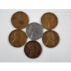 Image 9 : Lot of Assorted United States Coins Featuring Mercury Dime, Steel & Wheat Pennies ~ FV: $0.16