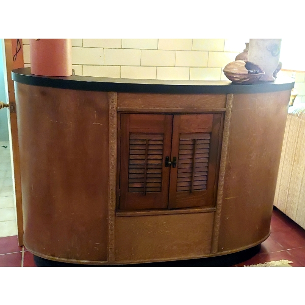 66" Wide Bar by 44" Across - Excellent Condition With Front Mini Cabinet- Fully Intact - See Pics