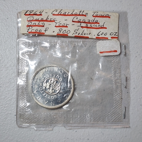 1964 Canadian Commemorative Silver Proof Half Dollar - 80% Silver ASW: .600