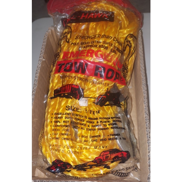 Brand New Automotive Tow Rope In Original Packaging