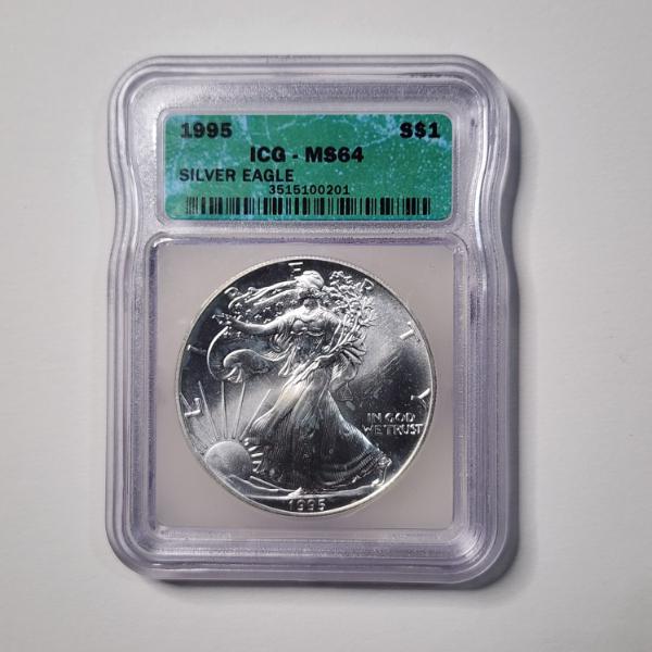 ICG MS64 GRADED 1995 Silver 1 Oz American Eagle ~ Perfect For Any Level Collector!