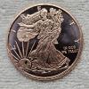 Image 1 : 1 AVDP Ounce .999 Fine Pure Copper Bullion Round Featuring the Historical "Walking Liberty" Design