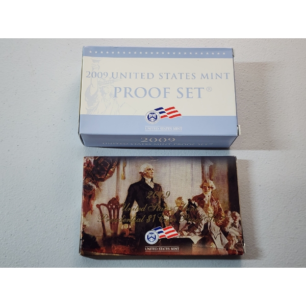 2009 United States Mint Proof Set & Presidential Coin Proof Set in Original Packaging w/ CoA