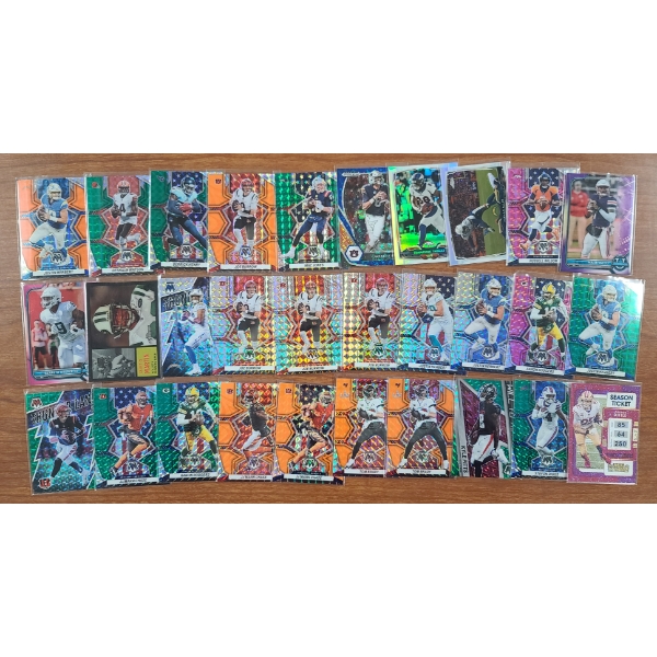 Lot of Thirty Assorted Near Mint Panini Football Parallel Trading Cards Including Aaron Rodgers