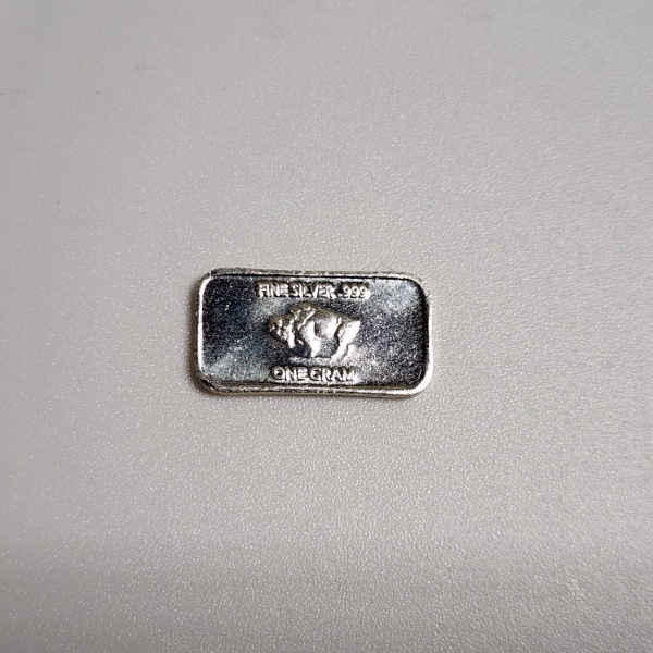 1 Gram .999 Fine Silver Bar - USA Buffalo 