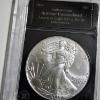 Image 2 : 2024 American Eagle 1 Oz 999 Fine Silver Round in Bradford Exchange Slabbed Authenticated BU
