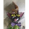 Image 3 : Brand New! Cute Tin 25'' Lighted Battery Operated Black Halloween Decor -No Shipping Available 