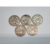 Image 2 : (5) Assorted Years 90% Silver Barber Dimes - FV: $0.50