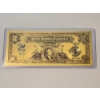 Image 1 : George Washington $2.00 Gold Foil .999 - 24K Gold Note In Protective Holder - Mint Condition