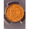 Image 5 : RARE PCGS GRADED 1863 MS64RD ARMY NAVY PATRIOTIC CIVIL WAR TOKEN - FANTASTIC EXAMPLE! 