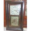 Image 1 : Antique Patriotic Themed "Southern Clock Co. Wooden OGEE Clock - With Key - 26 x 16 x 4.5 Inches
