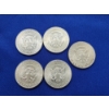 Image 3 : (5) 1964 90% Silver Kennedy Half Dollars FV: $2.50