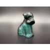 Image 2 : Degenhart Dogs - Dark Blue/Green - Adorable Uranium Glass Dog Figurine - ~2.5 inches 