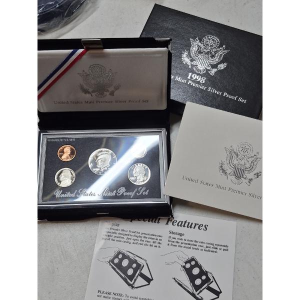 1998 JFK (Kennedy US MINT Silver Proof Set - See Pics   COA