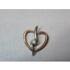Image 3 : 2 - Heart-Shaped 10K Gold Pendants With Diamond - Total Weight: 2.1g