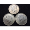 Image 2 : Three 40% Silver Kennedy Half Dollars - $1.50 Face Value