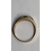 Image 5 : Men's 10K Yellow Gold With Oval Garnet Center Stone With Diamond Accents - Size 10 - Weight: 4.3g 