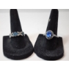 Image 1 : Two Beautiful Sterling Silver Rings with Blue Gemstones TW: 5.9g