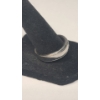 Image 3 : Men's 14K White Gold Wedding Band With Diamond - Size 10.5 - Weight: 8.8g
