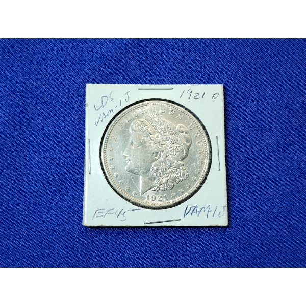 *Rare* 1921-D Morgan Silver Dollar VAM-1J Variety EF45