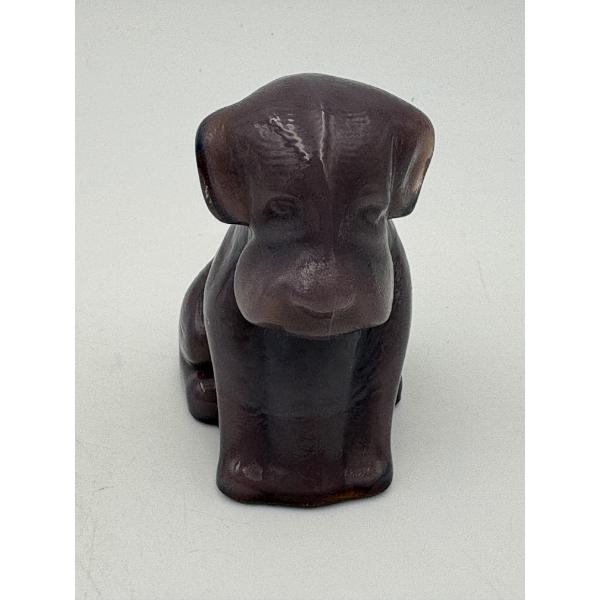 Adorable Degenhart Vintage Glass Dog Figurine -Orchid