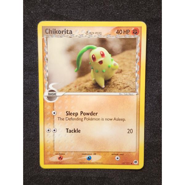 Chikorita Delta Species 64/101 Vintage 2006 Pokemon Trading Card ~ YUKA MORII ARTWORK!