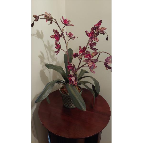 21 Inch Tall Orchid Decor Plant As Shown - Nice Condition