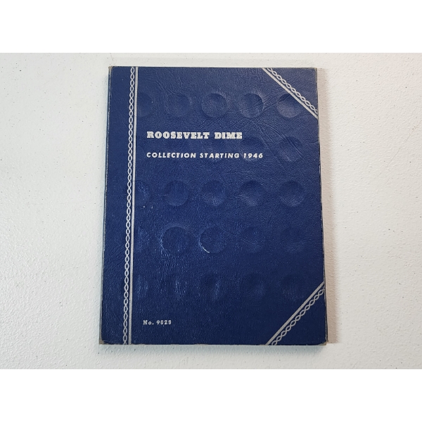 Roosevelt Dime Collection Book Starting 1946 - Includes 47 90% Silver Nickels; FV: $4.70