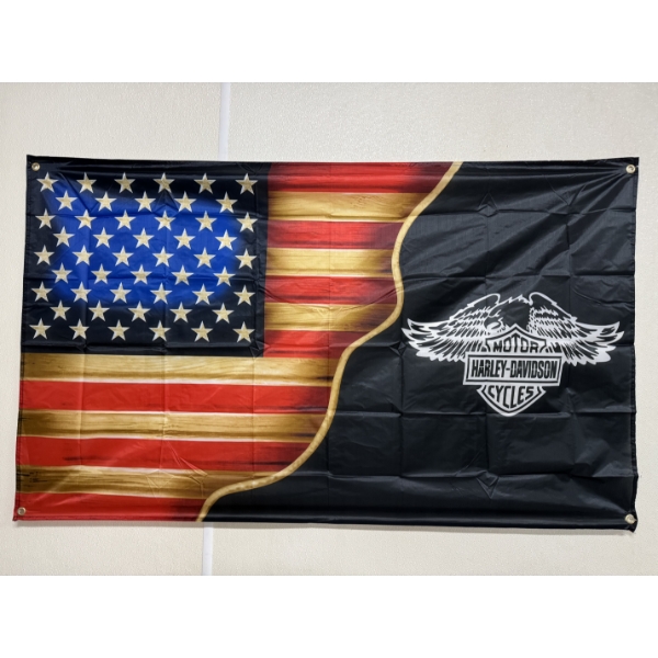 Harley Davidson 3'X5' Promotional Flag - Mint Condition - Indoor or Outdoor - Never Used!