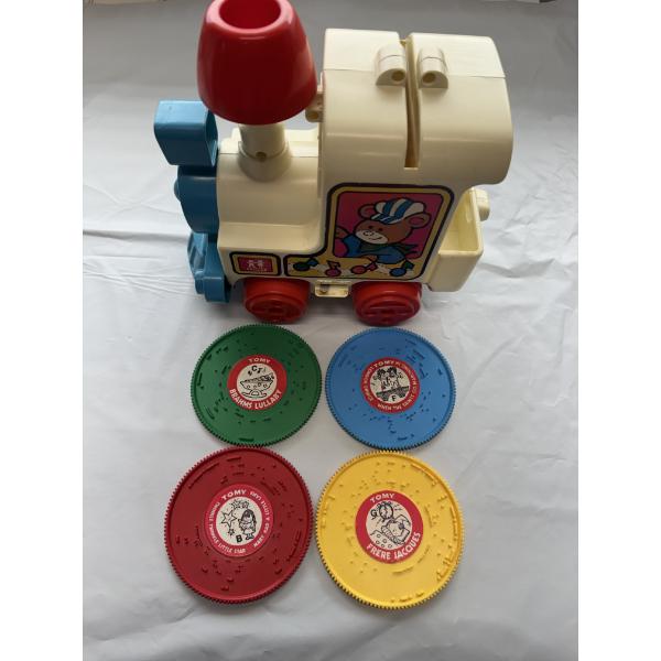 Tomy  Tuneyville Choo Choo Train With 4 Musical Discs - Vintage