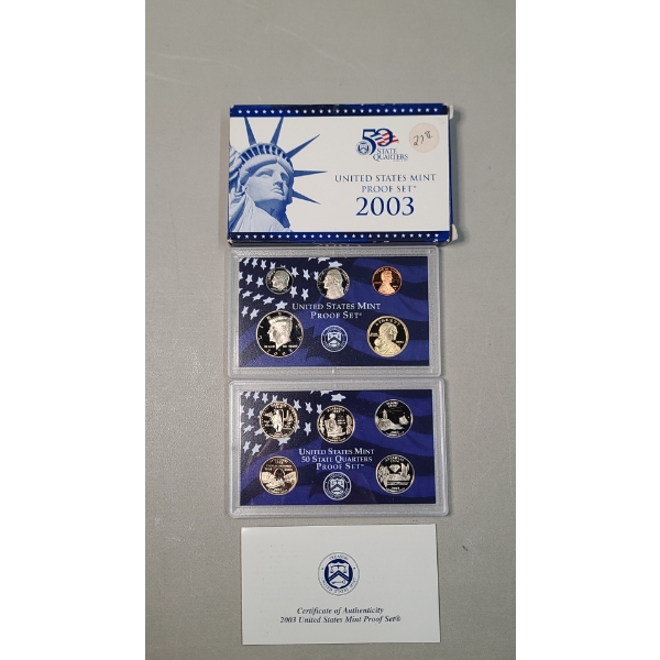 2003-S United States Proof Coin Set With Quarters From the 50 States Quarters Program