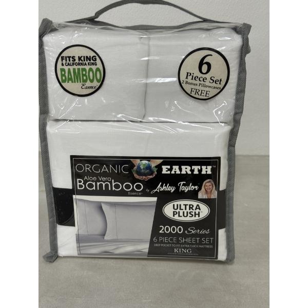 Organic Earth Aloe Vera Bamboo King Size Ultra Plush Sheets - Brand New In The Package