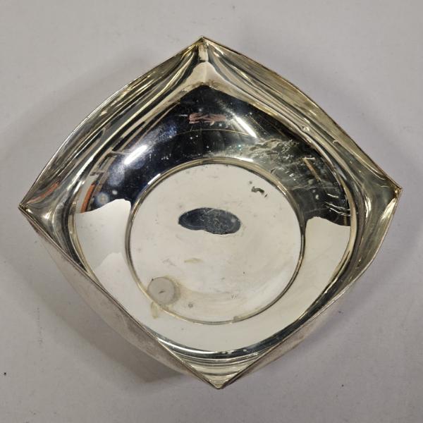 RARITY!!! Vintage High Percentage Indonesian Silver Square Footed Bowl 5.5" - 107.0g