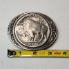 Image 8 : "Wings of Gold" Unique Buffalo Nickel Design Belt Buckle + 1937 Buffalo Nickel