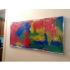 Image 2 : Framed Plexiglass - Acrylic painting Modern Colors Very Decorative 36" by 18"