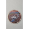 Image 1 : Colorized 5 ADVP Ounces .999 Fine Copper Round With Global Transit Airlines Motif 