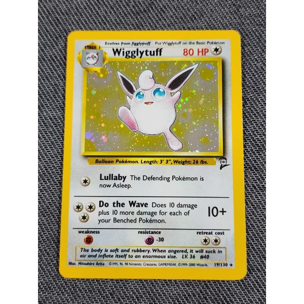 Wigglytuff 19/130 Holo Rare Vintage Base Set 2 Pokemon Trading Card 