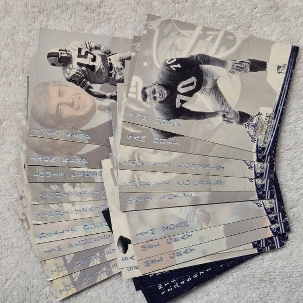 Vintage Roger Staubach NFL Football Trading Card Lot Featuring Jack Kemp