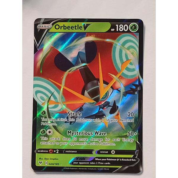 Orbeetle V (020/185) Ultra Rare Holo Pokémon Card From The Sword & Shield: Vivid Voltage
