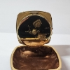Image 3 : Vintage Phinney Walker Folding Clock with Red & Gold-Tone Accents
