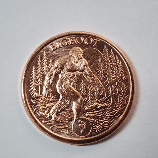 Tales of Old: Bigfoot 1 Ounce .999 Fine Copper Round - Mint Condition