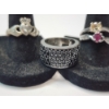 Image 2 : Four Sterling Silver Rings Assorted Gemstones and Styles - TW: 15.4g