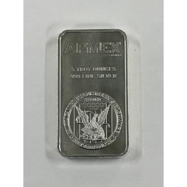 Apmex 5 Troy Ounce .999 Silver Bar