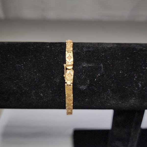Gorgeous Vintage 14K Yellow Gold Link Bracelet - 7" - Total Weight: 7.9g