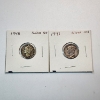 Image 1 : Two United States 90% Silver Mercury Dimes: 1943 & 1945