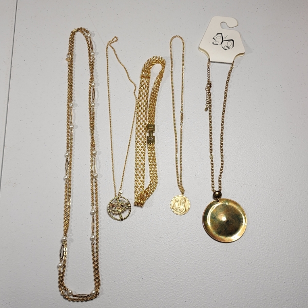 Assorted Fashion Gold-Tone Necklaces 