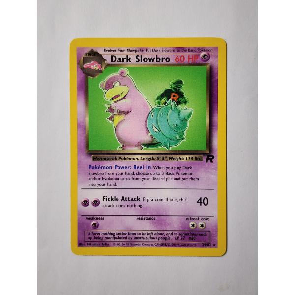 Dark Slowbro 29/82 Rare Vintage Pokemon Trading Card