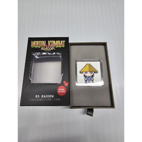 2022 Mortal Kombat Klassic Raiden 1 oz Silver Chibi Coin