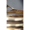 Image 6 : Women's 14K Gold Art Deco Ring With Diamonds - Size 9 - Weight: 9.1g
