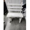 Wooden White Bench with Pillow - 28x36in
